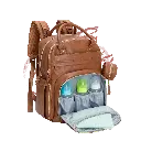 Mochila Pañalera de Cuero - BabbleRoo