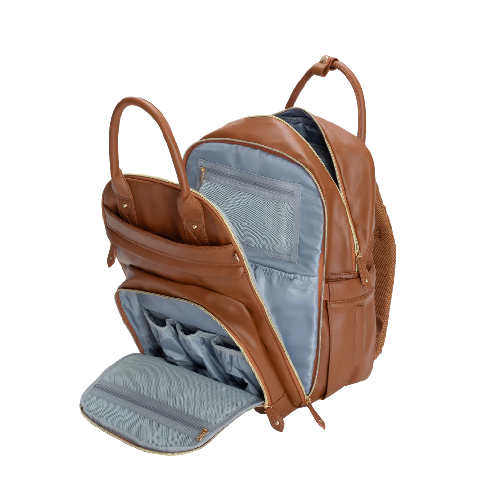 Mochila Pañalera de Cuero - BabbleRoo