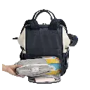 Mochila Pañalera de Cuero Vegano con Apertura Amplia (Wide Top) - BabbleRoo