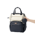 Mochila Pañalera de Cuero Vegano con Apertura Amplia (Wide Top) - BabbleRoo