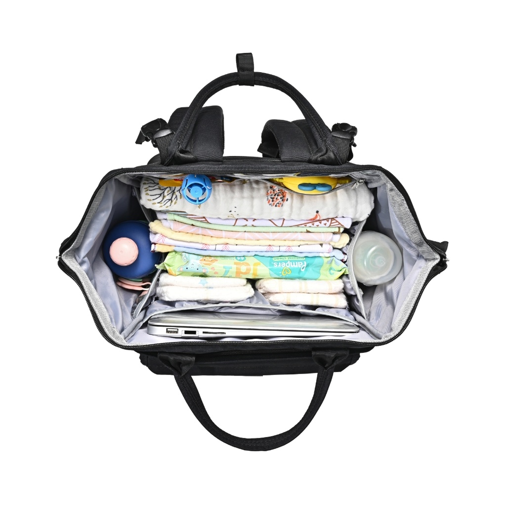 Mochila Pañalera con Apertura Amplia (Wide Top) - BabbleRoo