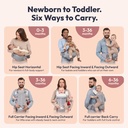 Portabebés Ergonómico 3 en 1 Grow+ Carrier - BabbleRoo