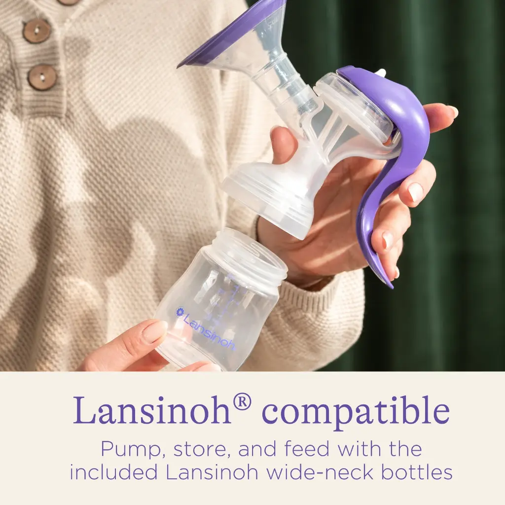 Extractor de Leche Manual con Biberón NaturalWave - Lansinoh