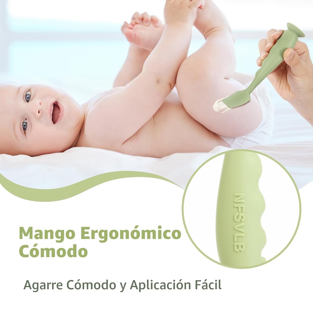 Espátulas de Silicona para Crema de Pañal con Estuches