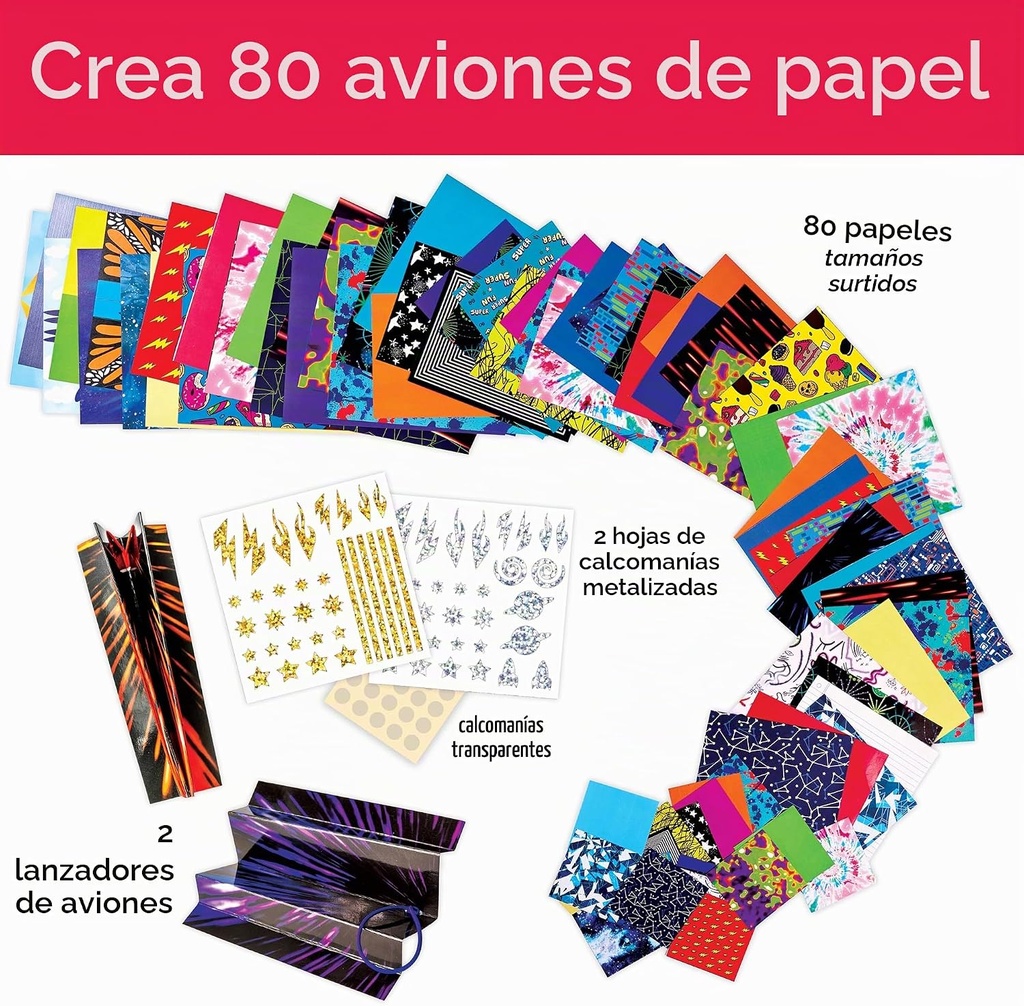 Kit de 80 Aviones de Papel para Crear y Lanzar - Faber Castell