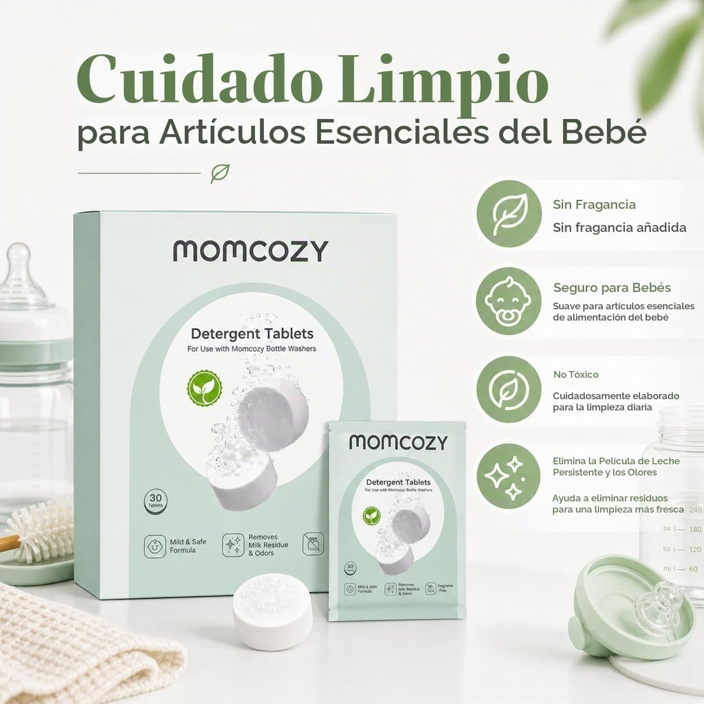 Tabletas Detergentes para Lavadora de Biberones - Momcozy