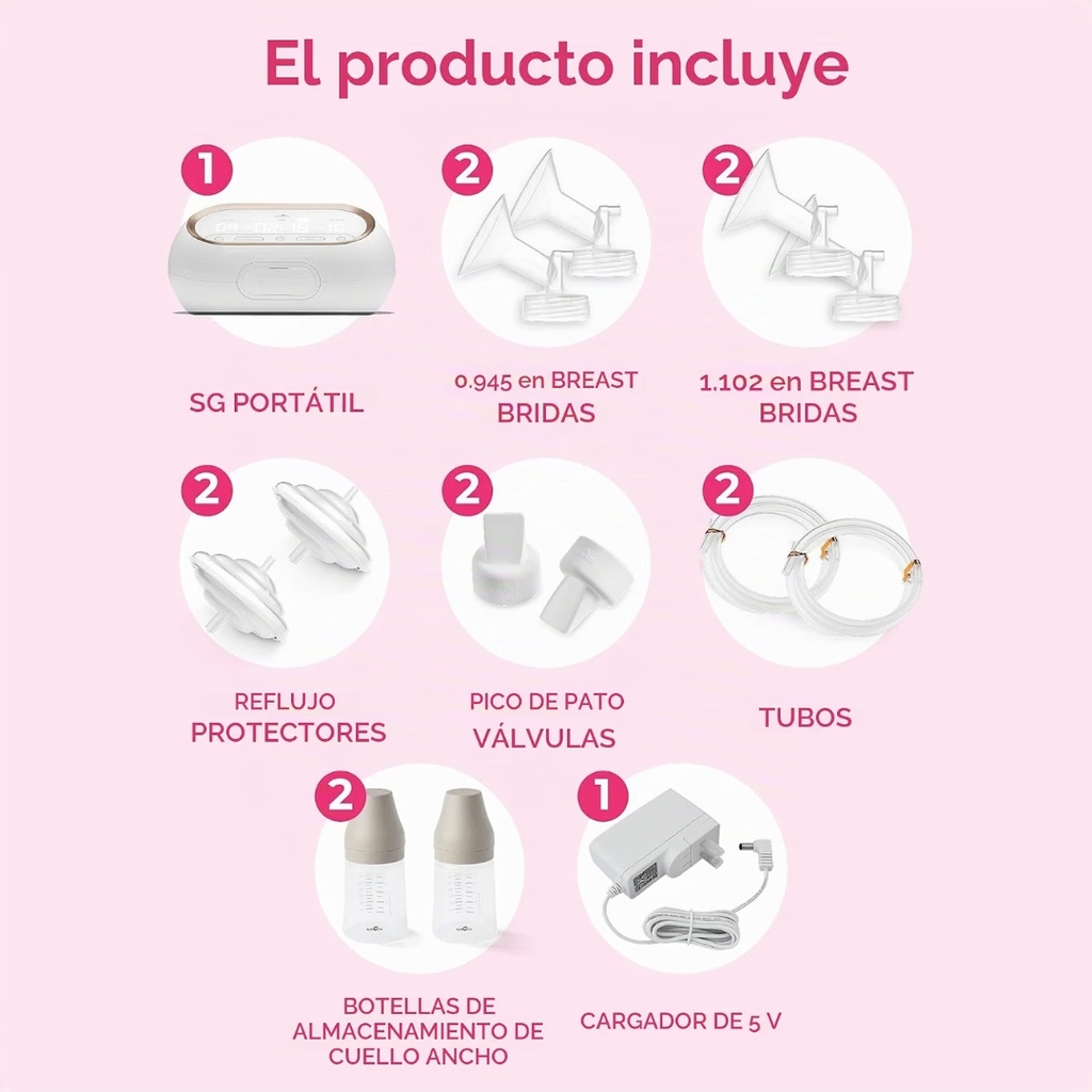 Extractor de Leche Eléctrico Portátil Doble Synergy Gold - Spectra