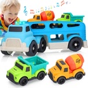 Juguete de autos de construcción con luz musical