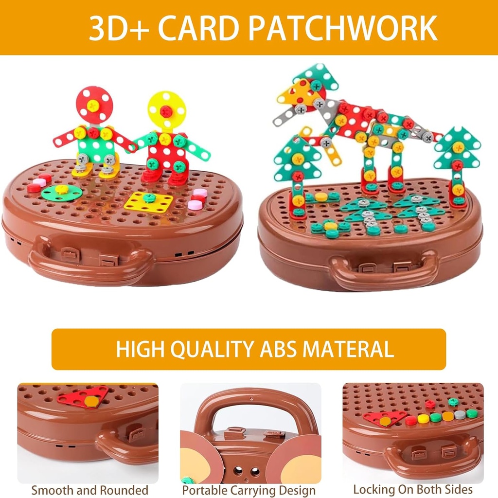 Juguete Montessori caja de herramientas 204 piezas