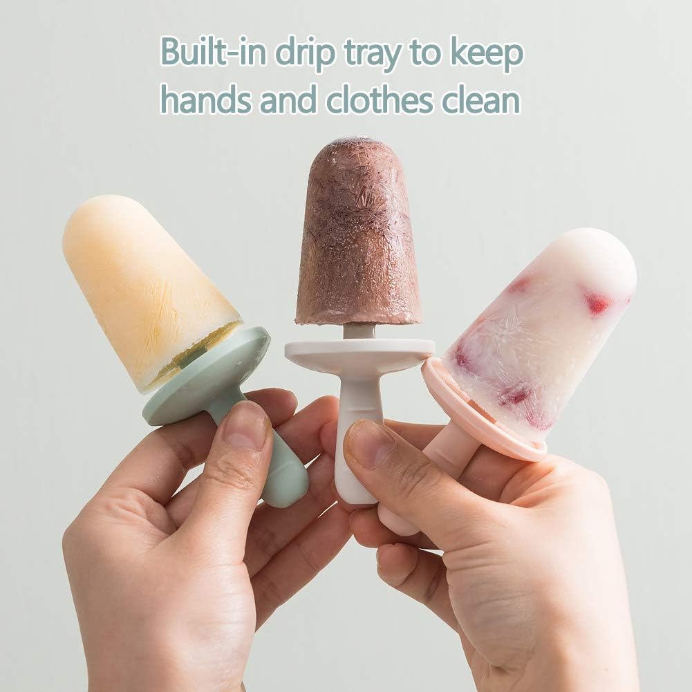 Juego de 4 moldes de paletas reutilizables