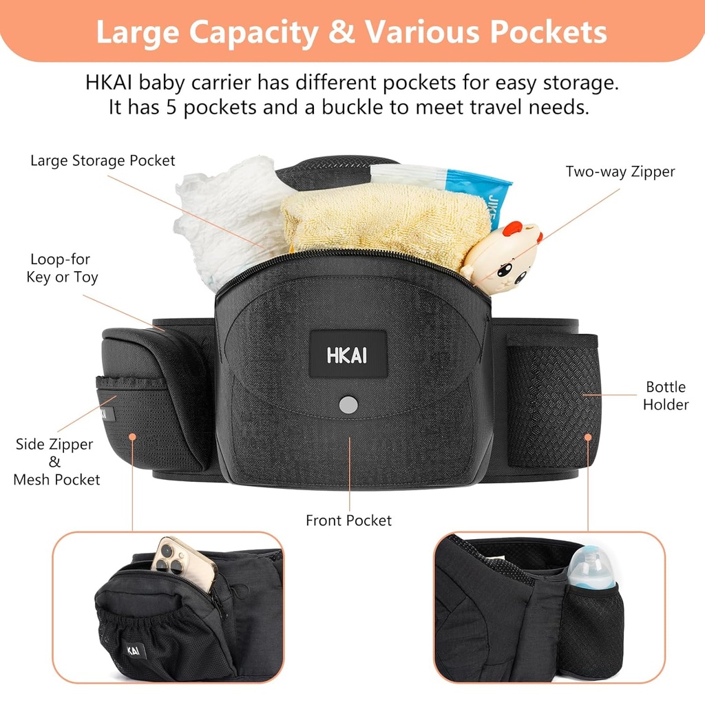 Portabebés ergonómico ajustable - Hkai