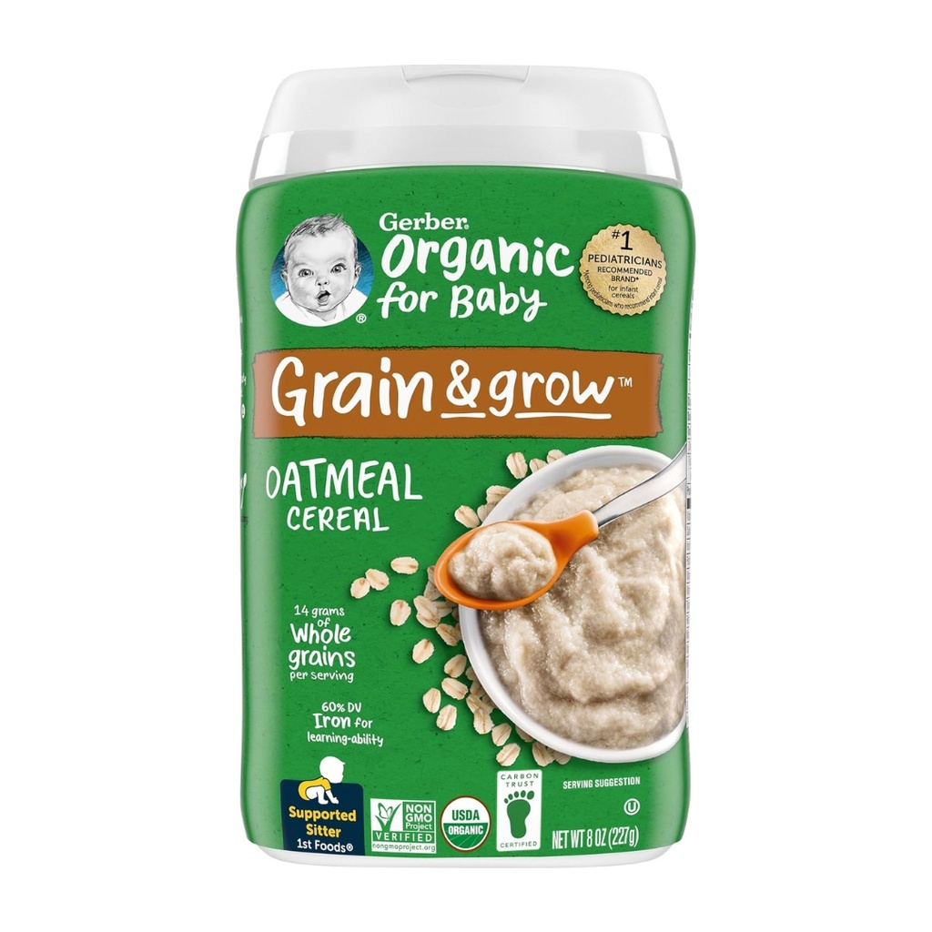 Cereal orgánico Gerber de avena