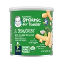 Snacks orgánicos Lil Crunchies' Gerber sabor cheddar con brócoli
