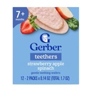Snacks Teethers Gerber sabor manzana y fresa