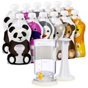 Máquina + 12 bolsas de alimento grandes Squooshi