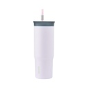 Vaso de viaje con pajilla 24 onz morado