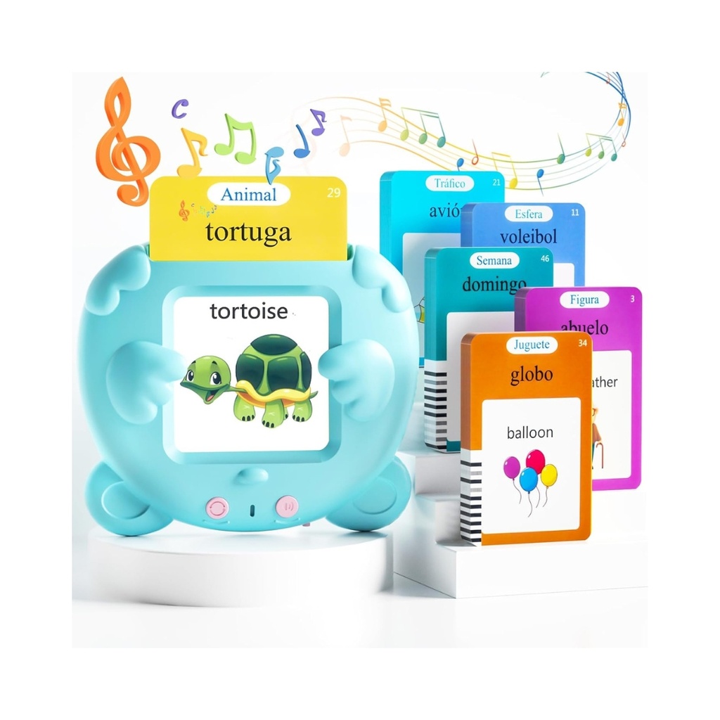 Juego de 224 tarjetas flash parlantes español-inglés