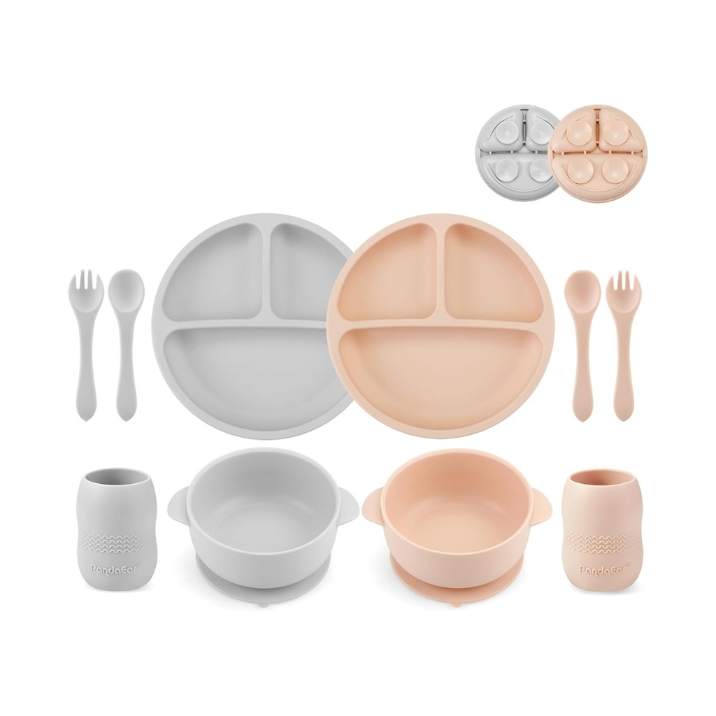 Set de alimentación con platos hondos PandaEar