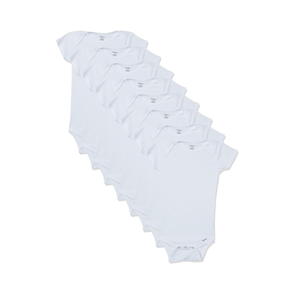 Mamelucos blancos manga corta Gerber