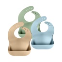 Set de 3 baberos de silicón