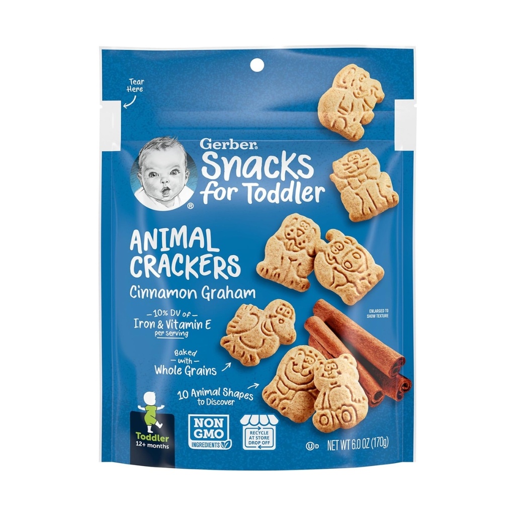 Mini Galletas de Animales sabor Canela Gerber 