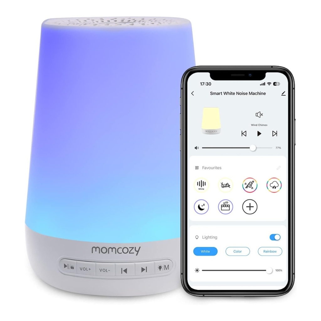Máquina de Sonidos y Luz Nocturna para Bebés - Momcozy