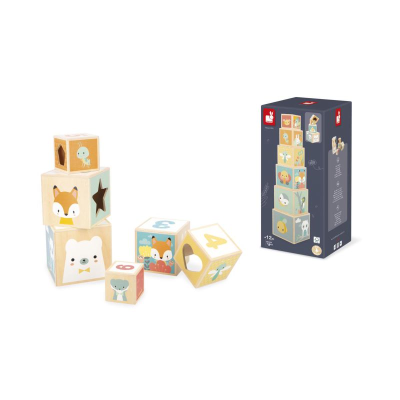 Pirámide de 6 Cubos PURE - Janod