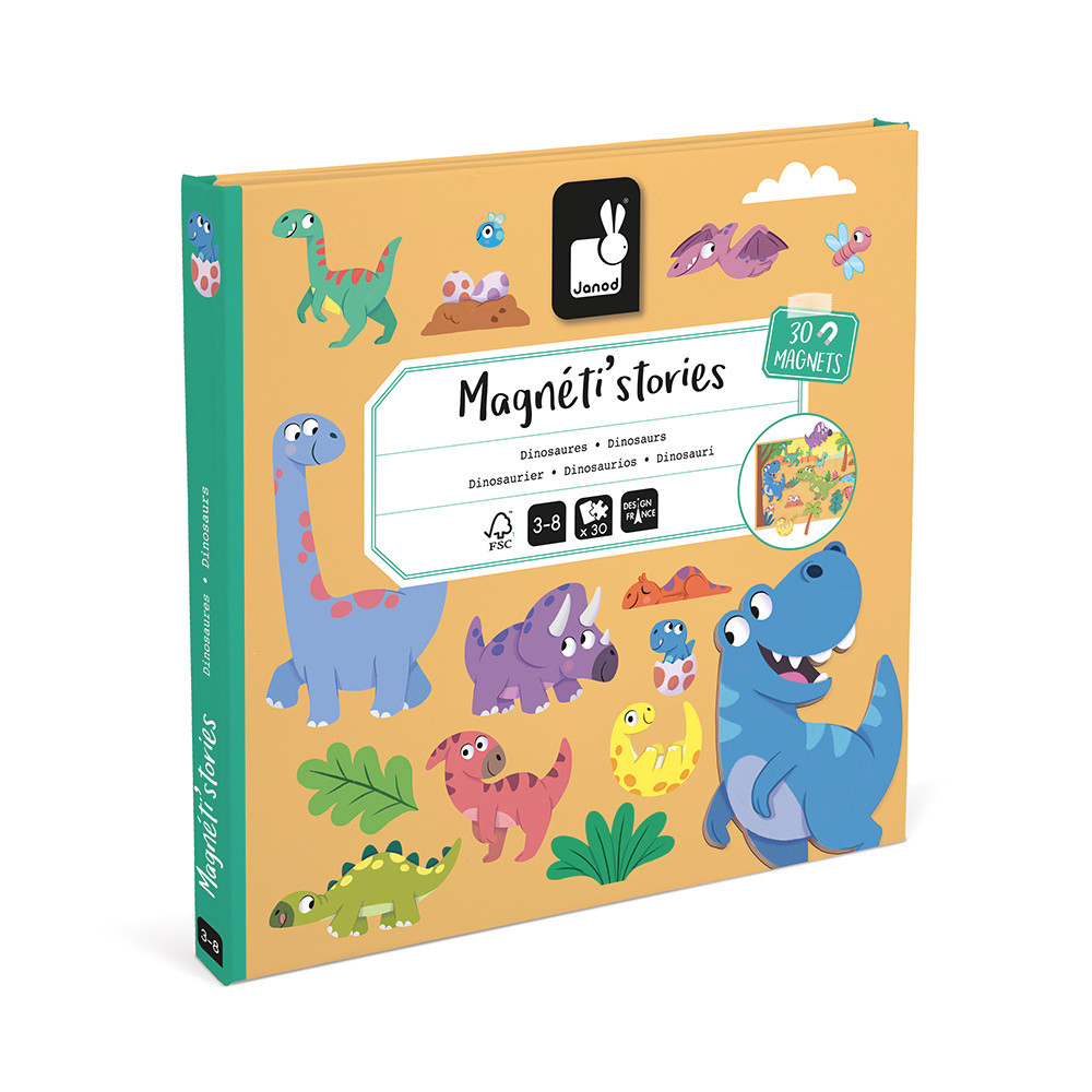 Libro Magnético de Dinosaurios - Janod