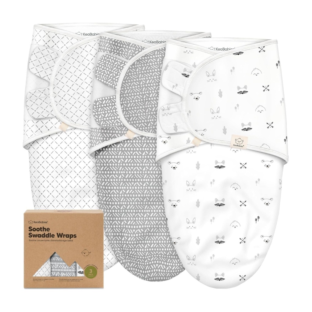 Paquete de 3 Sacos de Dormir Orgánicos para Recién Nacido - KeaBabies
