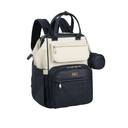 Mochila Pañalera de Cuero Vegano con Apertura Amplia (Wide Top) - BabbleRoo