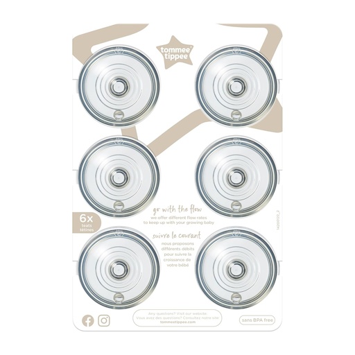 [00010] Kit de 6 tetinas flujo rápido