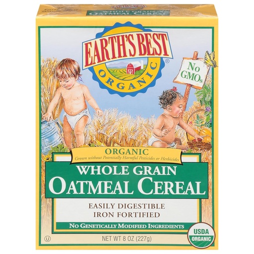 [00013] Cereal orgánico Earth's Best de avena