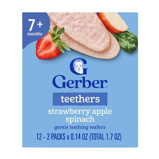 [00018] Snacks Teethers Gerber sabor manzana y fresa