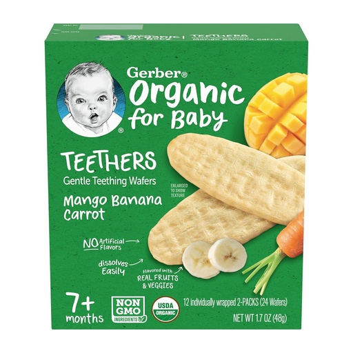 Snacks orgánicos Teethers Gerber