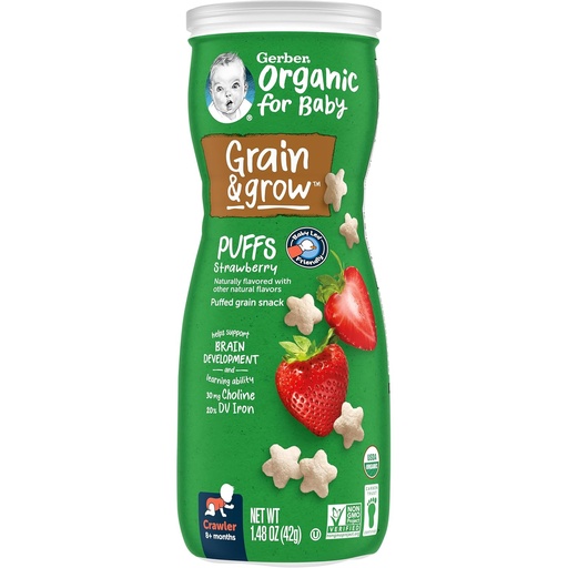 [00020] Puffs orgánicos Gerber sabor fresa