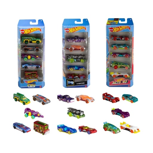 [00100] Pack de 5 carros Hot Wheels