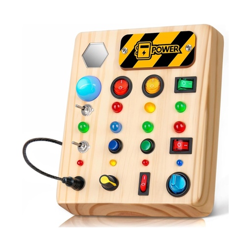 [00082] Juguete Montessori tablero de madera LED