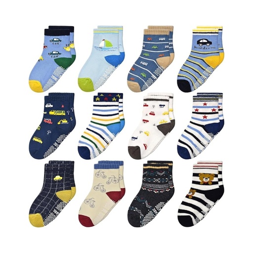 Calcetines antideslizantes con agarre 1-3 años