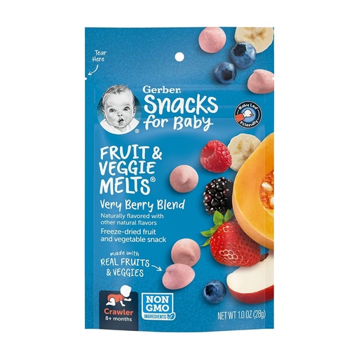 [00456] Snacks Melts de frutas y verduras Gerber