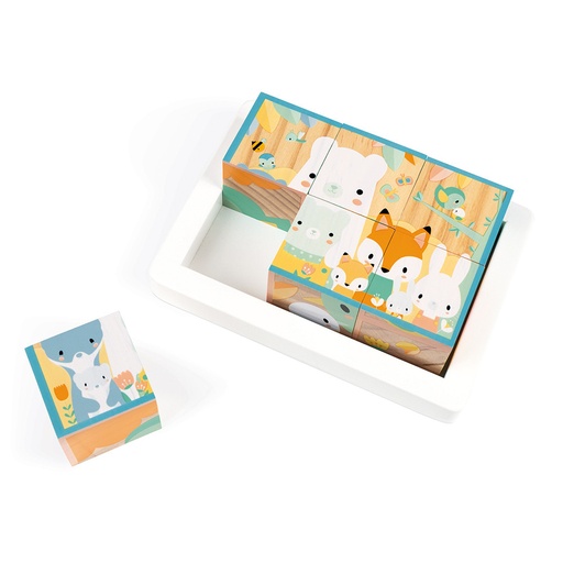 [00572] Bandeja de 6 Cubos de madera PURE - Janod