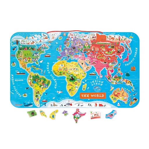 [00581] Rompecabezas Magnético del Mapa del Mundo - Janod