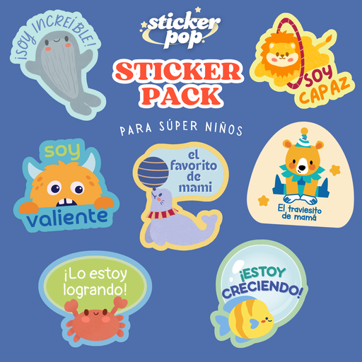 Pack de 15 Stickers Vinil Waterproof Sticker Pop