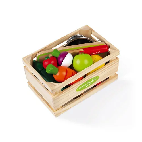 [00664] Set de Frutas y Verduras de Madera para Cortar - Janod