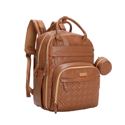 [00709] Mochila Pañalera de Cuero Vegano - BabbleRoo